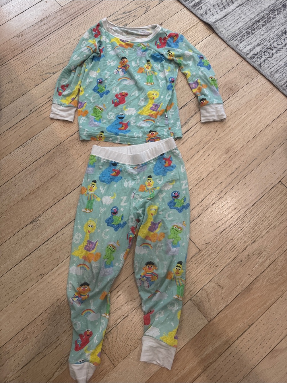 Little Sleepies Light Teal Sesame Street Character Pajama Set